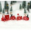 Vianočná dekorácia z dreva - vláčik - červený