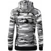 EKG kajak - Mikina dámska trendy zipper s kapucňou - S ( Šedý maskáč )