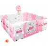 AGA4KIDS Dětská ohrádka 180 × 200 × 64 cm růžová (DS4105-PI)