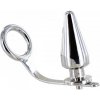 Metalhard Cock Ring With Plug Anal 50 X 50mm