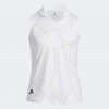 Juniorská polokošeľa adidas golf SLEEVELESS pre dievčatá biela s potlačou 140
