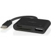 Nedis CCGB64780BK01 - USB hub| 1x USB-C™ | 1x USB A / 1x USB-C™ | 4 Porty port(s) | USB 2.0 | Napájení z USB | SD & Micr CCGB64780BK01