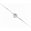 Šperk Holíč Náhrdelník s kamienkovým príveskom ,,biele srdiečko