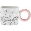 Mačacia mama Porcelánový hrnček mačky a srdiečka