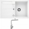 Blanco METRA 45 S biela + excentrické ovládanie + Blanco MILA chróm 519414
