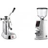 La Pavoni Stradivari Lusso + Eureka Atom W 75, chrome