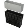 Alca Alcadrain AVZ101R-R122R - Vonkajšia žľabová vpusť štrbinová s asymetrickým revíznym nadstavcom 160 mm, pozinkovaná oceľ