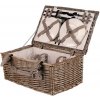 Autronic BONTEC Kôš piknikový - s vybavením pre 4 osoby, prútený, farba hnedá Farba: Šedá
