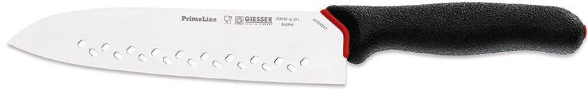 Giesser nôž japonského typu Santoku čierny dĺžka ostria 19 cm PrimeLine