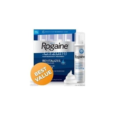 Rogaine pena pre mužov Minoxidil 5% proti vypadávaniu vlasov a pre  aktiváciu rastu hustejších vlasov 4 x 60 ml od 112,15 € - Heureka.sk