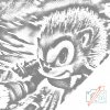 Vymalujsisam.sk Bodkovanie - Ježko sonic Farba: Červená, Veľkosť: 50x50cm, Rám: Na kartónovej doske