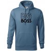 Big boss mini boss - Mikina pánska Cape s kapucňou - L ( Denim )