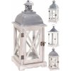 Svietnik drevo 41 cm biely mix lampáš dekorácia