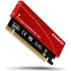 AXAGON PCEM2-S, PCIe x16 - M.2 NVMe M-key slot adaptér, kovový kryt pre pasívne chladenie