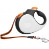 Reedog Senza Premium samonavíjacie vodítko S 15kg / 5m páska / biele s oranžovou