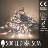 Vianočná led svetelná reťaz vonkajšia flash - 500led - 50m teplá biela+studená biela