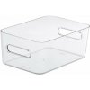 Úložný box, plastový, 5,3 l, SMARTSTORE Compact Clear M, priehľadný