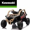JOKO Elektrické autíčko Buggy Kawasaki TERYX KRX1000, penové kolesá, kožené sedadlo, béžové