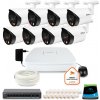DAHUA zostavy DAHUA IP monitorovacia sada 8 8Mpx dome kamier