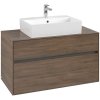VILLEROY & BOCH Collaro závesná skrinka pod umývadlo na dosku (umývadlo v strede), 2 zásuvky, 1000 x 500 x 548 mm, Arizona Oak, C12500VH