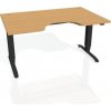 Hobis Pracovný stôl Motion Ergo, ZO, 3S, 140x61-128,x90 cm, buk/čierna