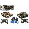 Teddies Tank Tanková bitva RC RTR 2ks 27MHZ a 40MHz maskáč 1:32