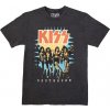 Kiss Destroyer 3D Logo Stone Wash Charcoal Grey L Tričko