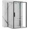 Rea Rapid Slide Wall, 3-stenný sprchovací kút s posuvnými dverami 140 (dvere) x 90 (stena) x 195 cm, 6mm číre sklo, čierny profil, KPL-09887