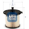 Palivový filter UFI 26.074.00