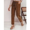 Dámske oversize nohavice SOFTYLA s pásom hnedá One size DStreet 5904056681907