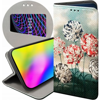 Hello Case Flipové Huawei MAGIC 5 LITE / HONOR X40 / X9A s potlačou KABURA modré ks kvety