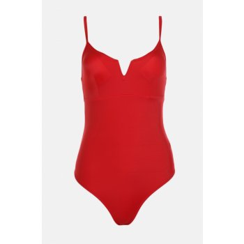 Trendyol Red V-String Swimsuit červená