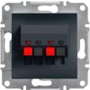 Schneider Electric Slovakia spol. s r.o. Asfora EPH5700171 - zásuvka reproduktorová 2-násobná - antracit