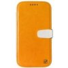 Kožene puzdro Samsung i9505 SIV (S4) Orange