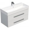 Kúpeľňová skrinka s umývadlom SAT Cube Way 100x53x46 cm biely lesk CUBE461002BISAT