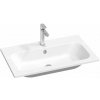 Ravak Chrome Slim nábytkové kompozitné umývadlo 80x49cm otvor pre bat,prepad,Biele+Cleaner XJG01180001