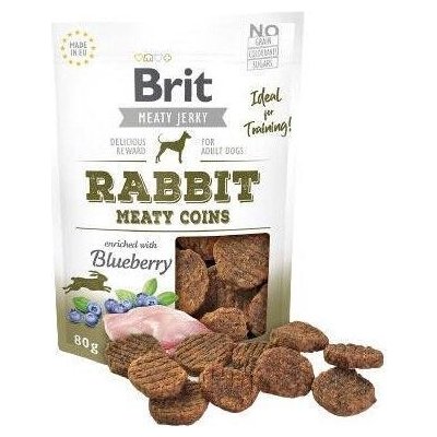 Brit Jerky Rabbit Meaty Coins lahodné 80 g