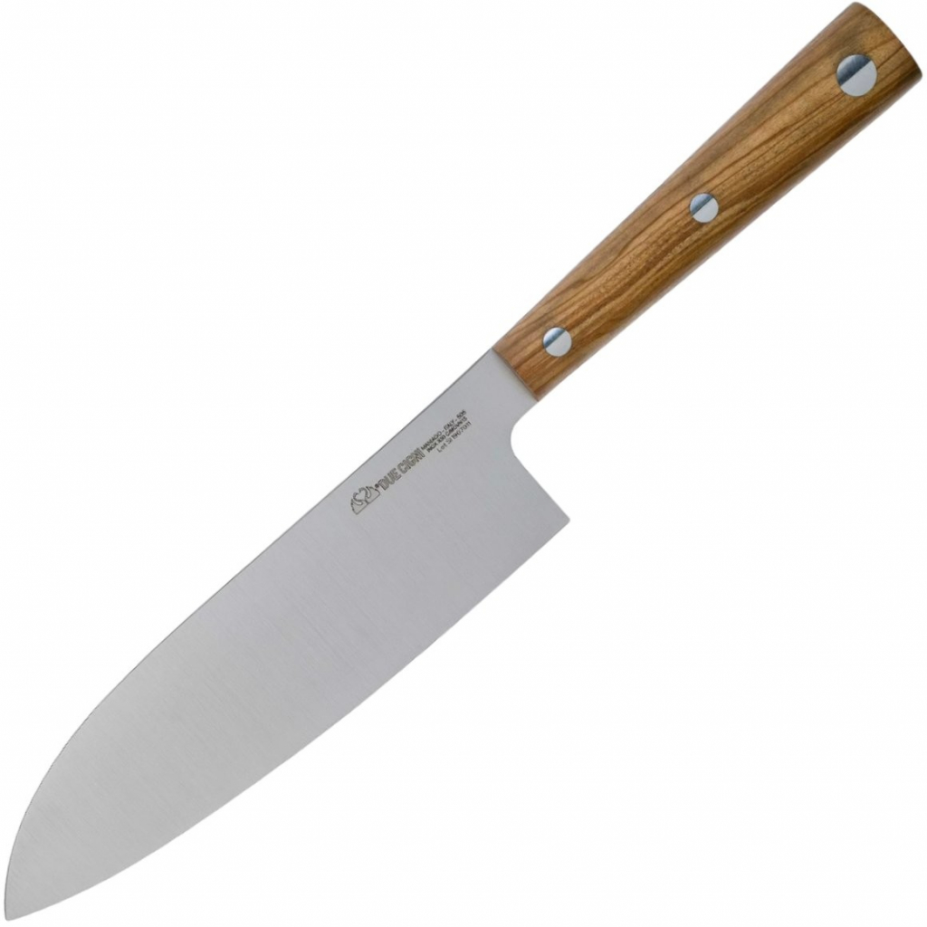 DUE CIGNI HAKUCHO Santoku 16,5 cm INOX 4199 NITRO B MCO OLIVO 2C 505 OL