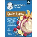 Gerber Mliečna kaša pšenično-ovsená banán a malina 200 g