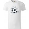 Futbalová lopta v triku - Tričko z organickej bavlny - M ( Biela )