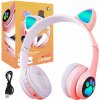 Bluetooth slúchadlá Cat LX-B38 – zábava, štýl a komfort pre deti, ružové