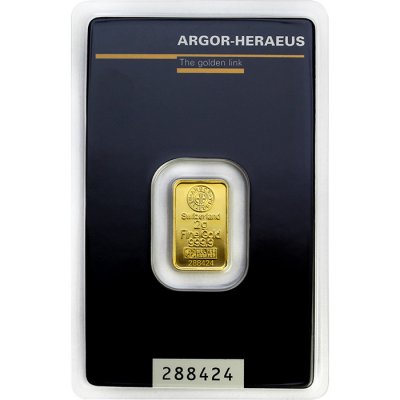2g Argor Heraeus SA Švajčiarsko Investičná zlatá tehlička