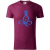 Yoga - lotus modrý (Moňas) - Tričko z organickej bavlny - 3XL ( Fuchsiová )