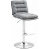 Barová stolička Damar látka chróm, sivá