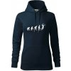 Evolúcia volejbal smeč - Mikina dámská Cape s kapucí - 2XL ( Tmavomodrá (veľmi tmavá - skoro čierna) )