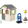 Set domček a benzínová pumpa s nabíjaním Life Jura Lodge Smoby rozšíriteľný s kŕmidlom a vodná hra Krtko s vodotryskom