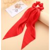 Látková gumička na vlasy - červená