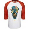 SANTA CRUZ tričko Asta Cosmic Eyes Baseball Top Ketchup/White KETCHUP-WHITE vel. M