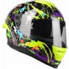 Prilba Rafale SR Crazy, LAZER - Belgicko (čierna / fialová / fluo zelená) 2XL
