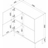 Cama 4D komoda TRESSE 100x40x110 matná zelená